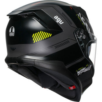 AGV K7 Helmet - Kyber - Matte Gray/Yellow Fluo - Medium 0101-17985