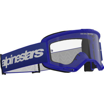 ALPINESTARS GOGGLES Vision 3 Goggle - Wordmark - Blue - Clear Lens 5103325-7189
