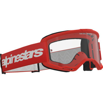 ALPINESTARS GOGGLES Vision 3 Goggle - Wordmark - Red - Clear Lens 5103325-3067