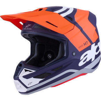 ALPINESTARS SM7 Helmet - Core - Matte Orange/Blue - Small 8301826-408-S