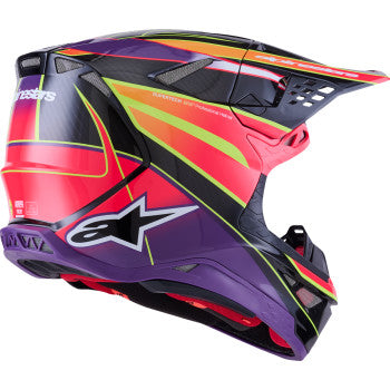 ALPINESTARS Supertech M10 Helmet - MIPS® - Era - Gloss Pink/Violet/Yellow Fluo - Large 8301223-3145-L