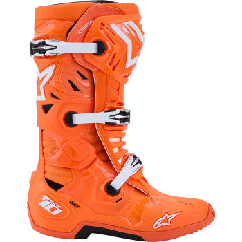 ALPINESTARS Tech 10 Supervented Boots - Fluorescent Orange/Black/White - US 10 / EU 44.5 2010520-4512-10