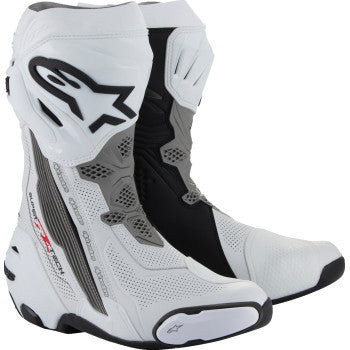 ALPINESTARS Supertech R Vented Boots - White/Gray/Black - US 9.5 / EU 44 2220121-2024-44