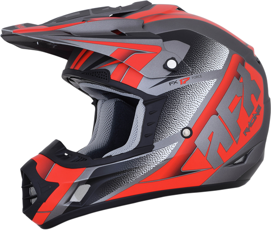 AFX FX-17 Helmet - Force - Frost Gray/Red - Medium 0110-5204