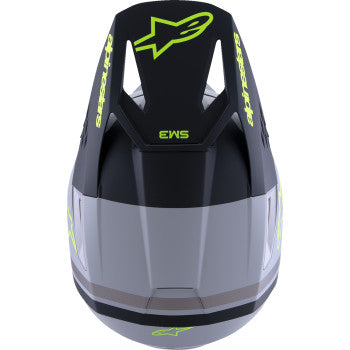 ALPINESTARS SM3 Helmet - Radium - Matte Gray/Black/Yellow Fluo - Medium 8300826-9510-M