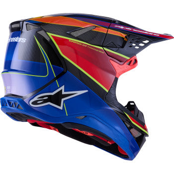 ALPINESTARS Supertech M10 Helmet - MIPS® - Era - Gloss Blue/Red/Yellow Fluo - XL 8301223-7356-XL