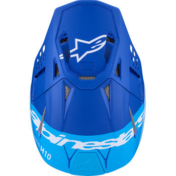 ALPINESTARS Supertech M10 Helmet - Flood - MIPS® - Blue/Black Carbon - Small 8301023-7282-S