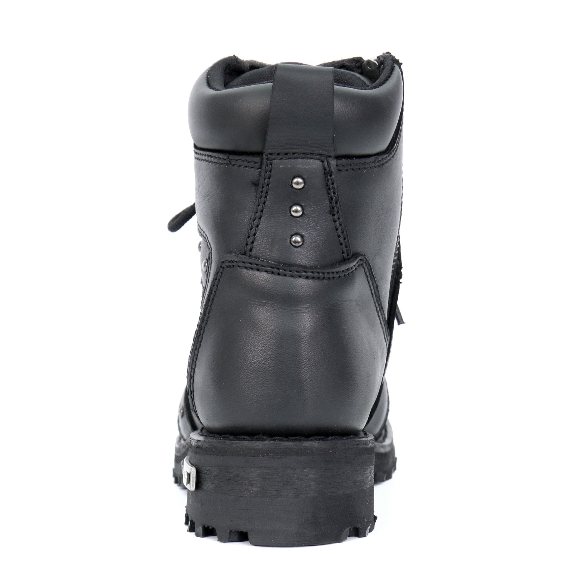 BTL1010 Ladies 7-inch-Tall Zip-Up/Lace-Up Studded Boots