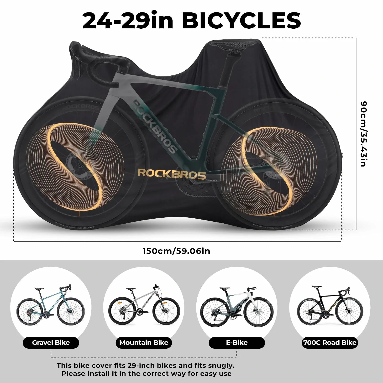 Bicycle Cover High-Elastic for 26-29" MTB 700C Road Bikes