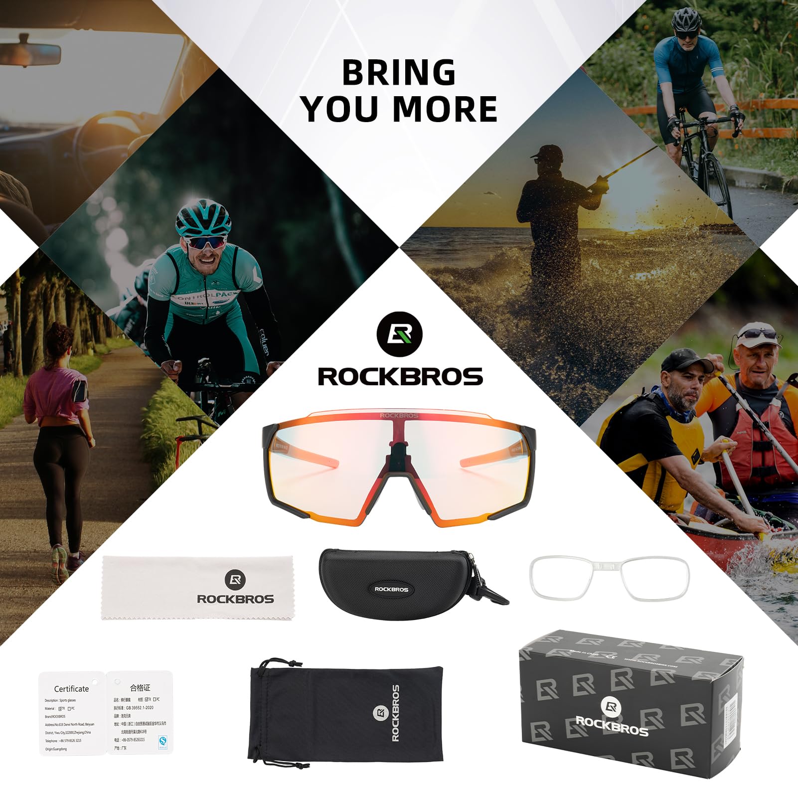 Polarised Full-Lens Sunglasses for Outdoor Sports