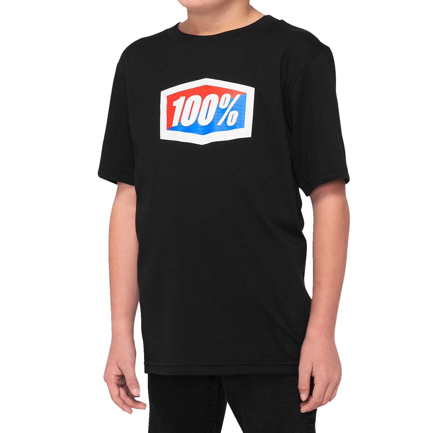 100% Youth Official T-Shirt - Black - XL 20001-00003