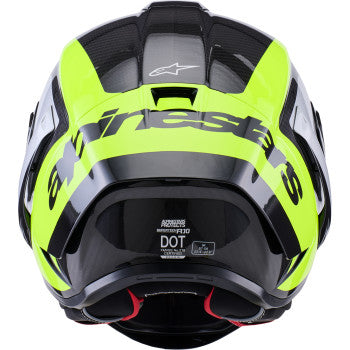 ALPINESTARS  Supertech R10 Helmet - 22.06 - Arius - Gloss Black/Silver/Yellow Fluo - XL 8203926-1699-XL