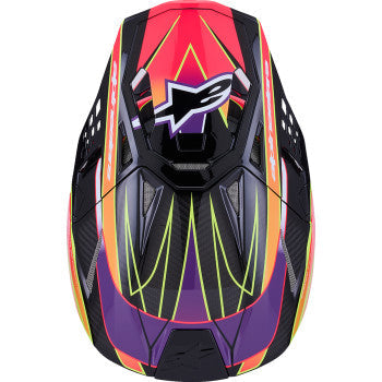 ALPINESTARS Supertech M10 Helmet - MIPS® - Era - Gloss Pink/Violet/Yellow Fluo - Medium 8301223-3145-M