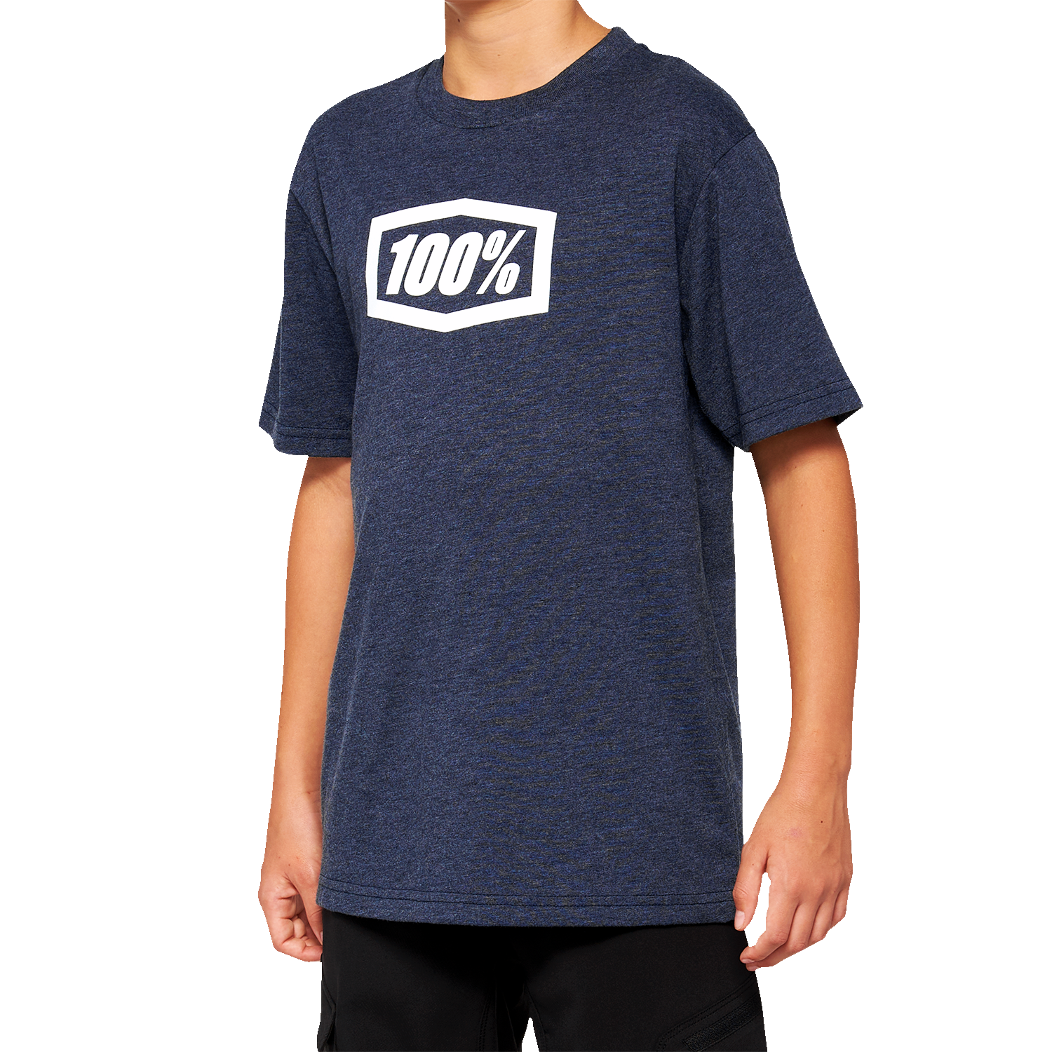 100% Youth Icon T-Shirt - Navy - Medium 20001-00013