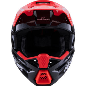 ALPINESTARS SM3 Helmet - Radium - Gloss Black/Red Fluo/White - Medium 8300826-1553-M