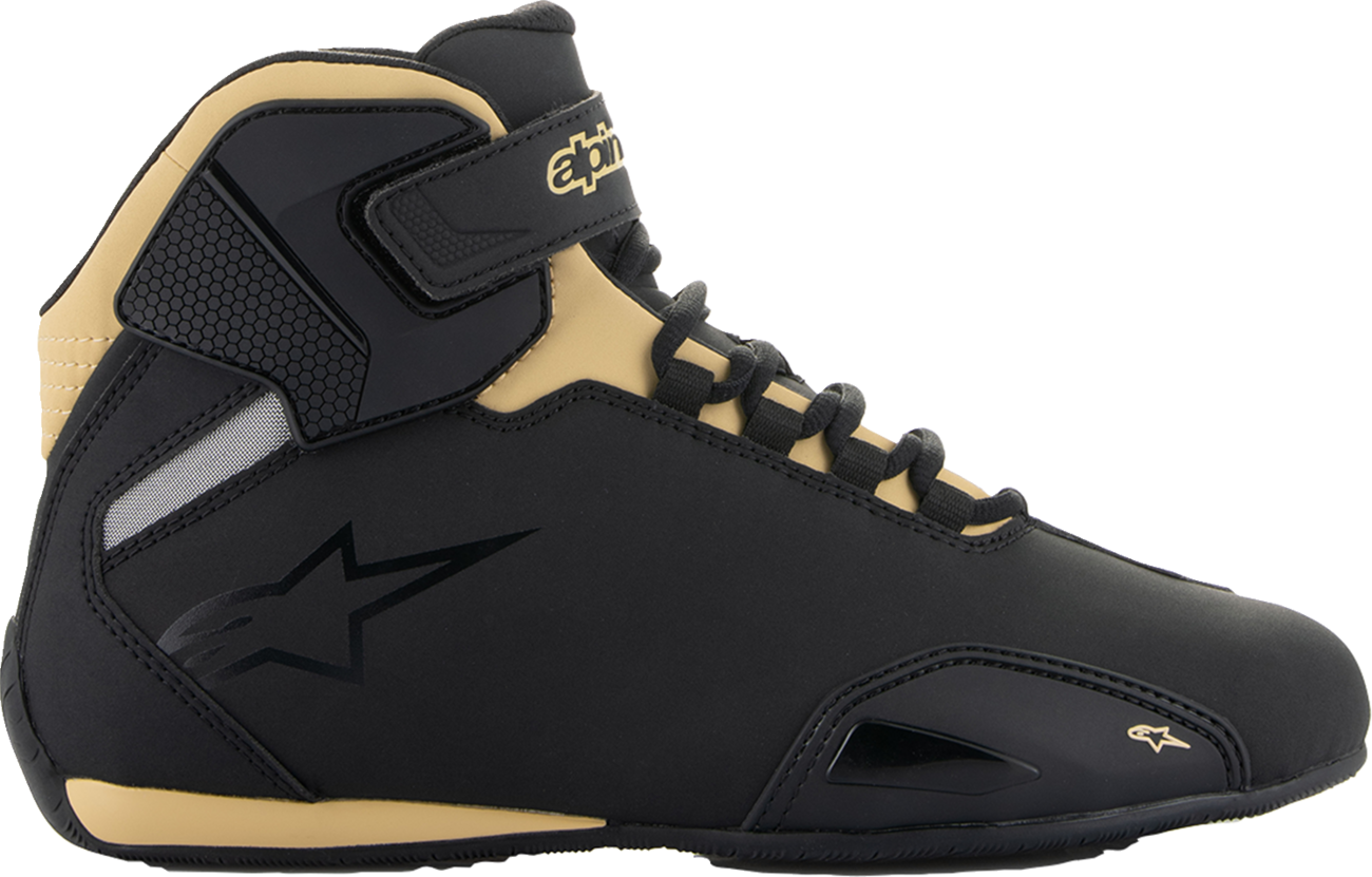 ALPINESTARS Women's Sektor Shoes - Black/Champagne - US 5 2515719-1090-5