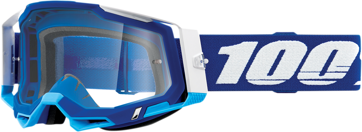 100% Racecraft 2 Goggles - Blue - Clear 50009-00002 – winxwheels