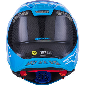 ALPINESTARS Supertech M10 Helmet - Flood - MIPS® - Blue/Black Carbon - Large 8301023-7282-L