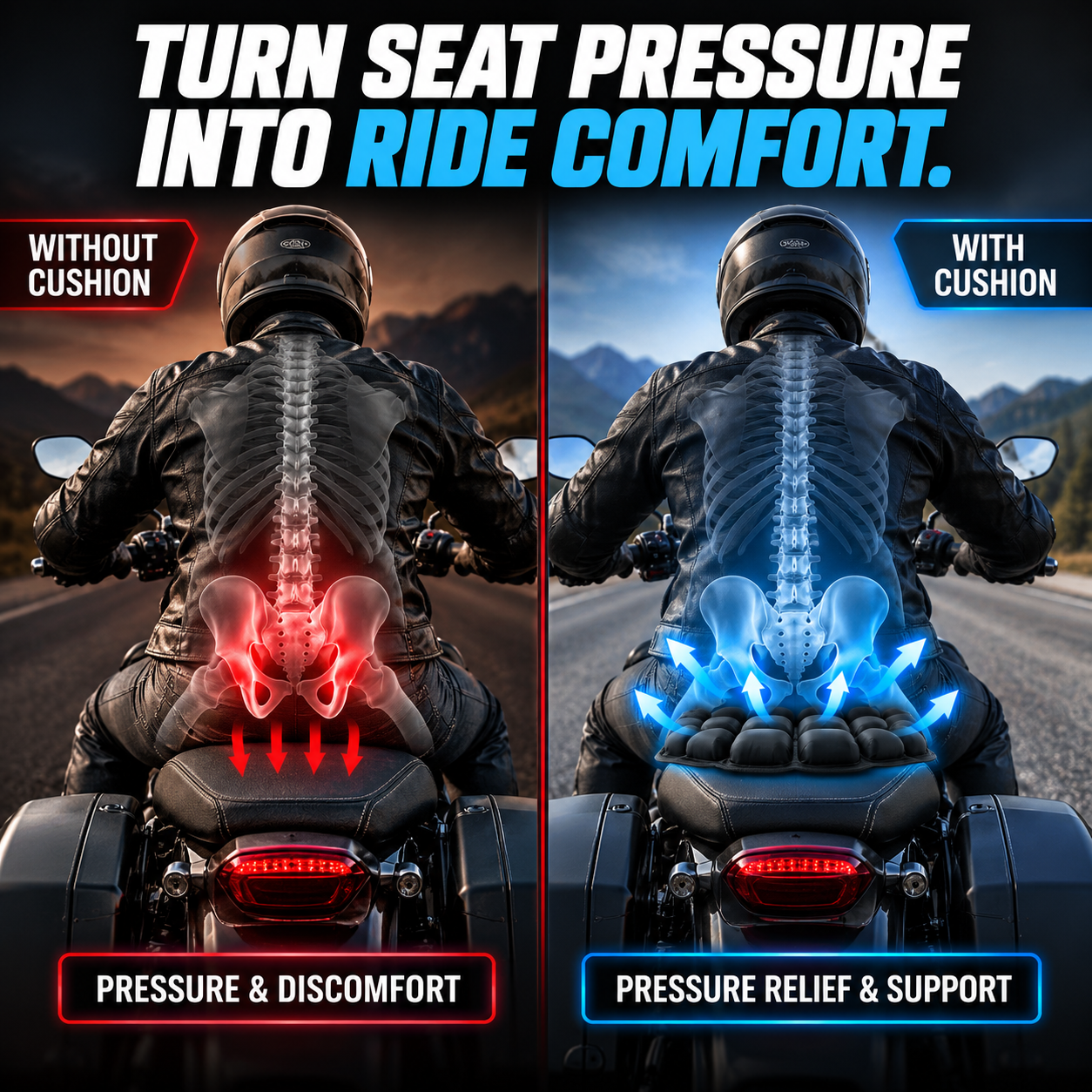 Adapt Airflow Motorcycle Cushion