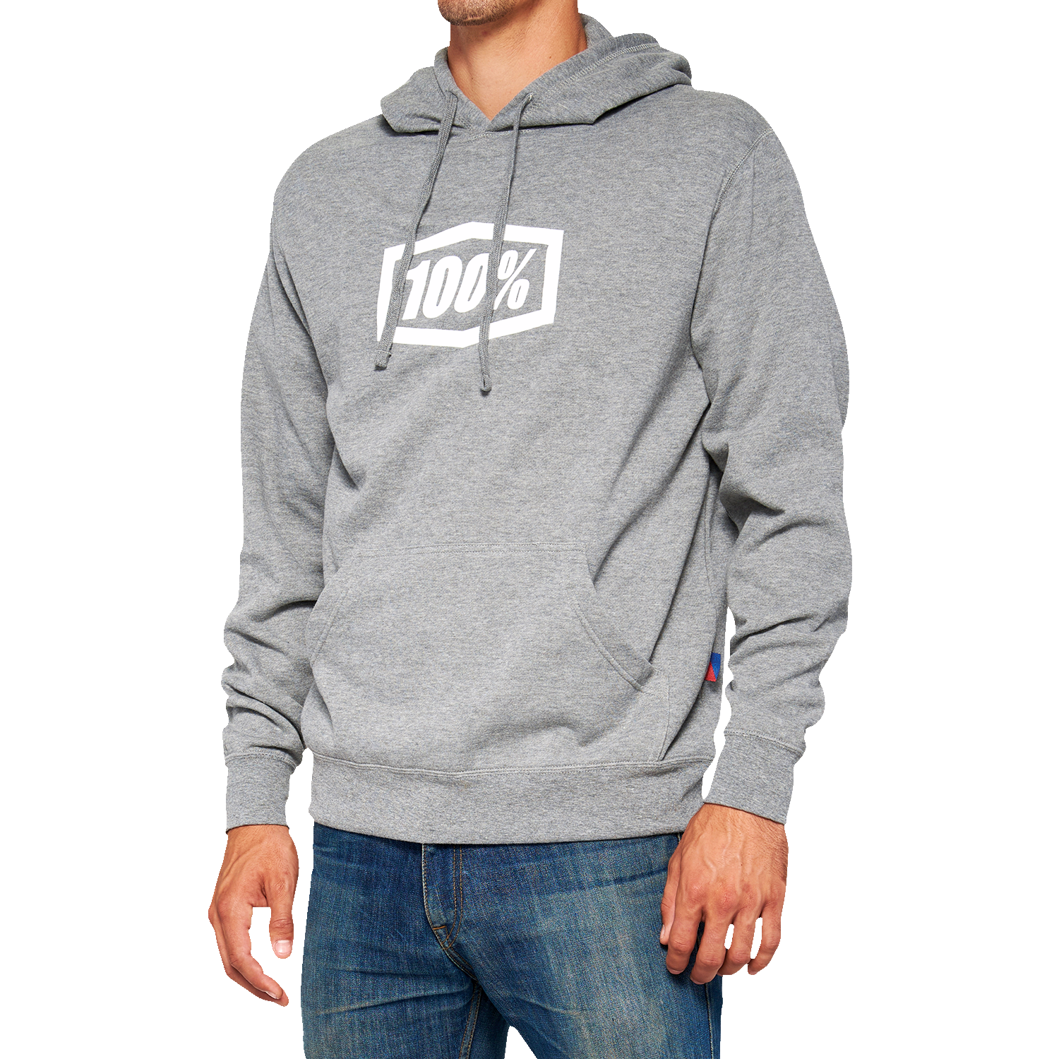 100% Icon Pullover Hoodie - Gray - Large 20029-00017
