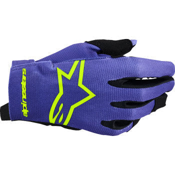 ALPINESTARS Youth Radar Gloves - Purple/Fluo Yellow - Large 3541824-3175-L