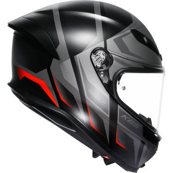 AGV K6 S Helmet - Karve - Matte Black/Gray/Red - Large 2118395002-024-L