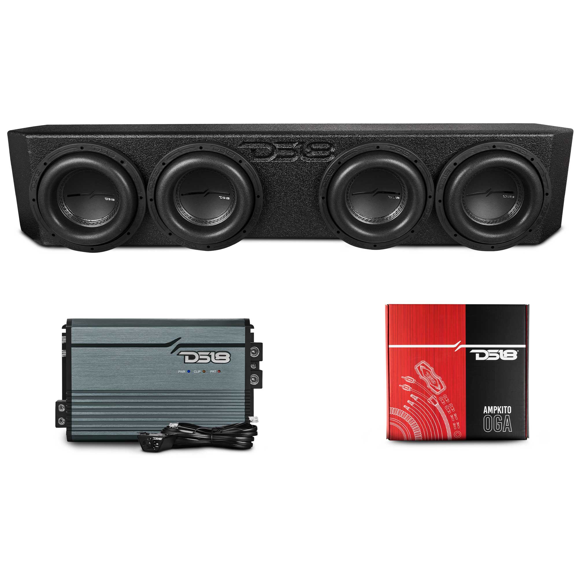 2018-2026 Jeep Gladiator Quadruple 8” Ported Subwoofer Under Seat Enclosure with Amplifier
