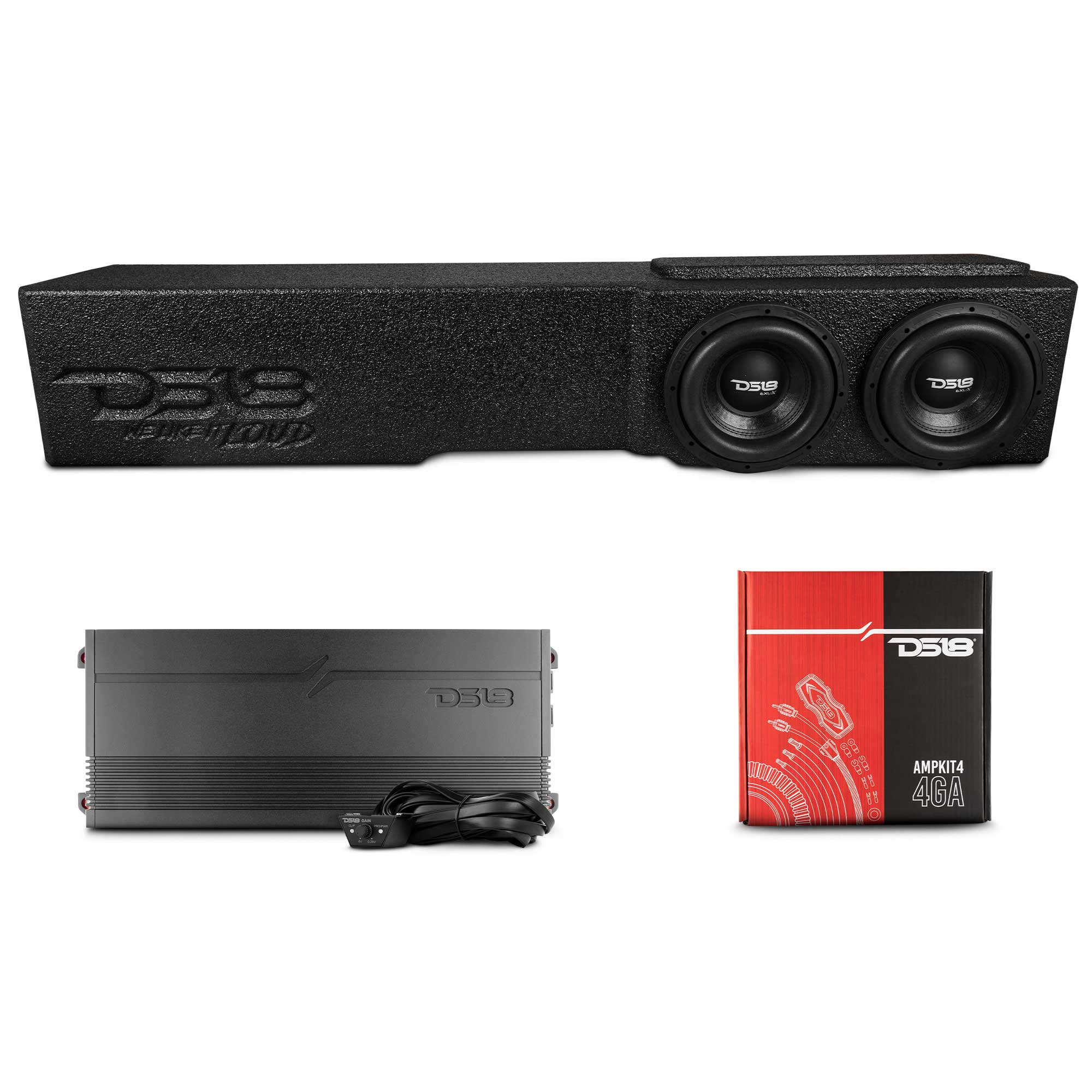 Loaded 2 x 8" Subwoofer Enclosure for Chevy/GMC Crew Cabs (2007-2026) and Ford F-150/Super Duty Crew Cabs (2009-2026)