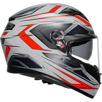 AGV K3 Helmet - Space - Matte White/Red Fluo - XL 2118381004-020-XL