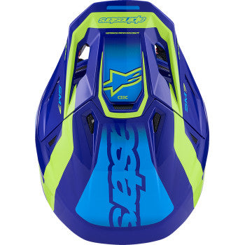 ALPINESTARS SM7 Helmet - Deed - Gloss Blue/Yellow Fluo - XL 8302426-7253-XL