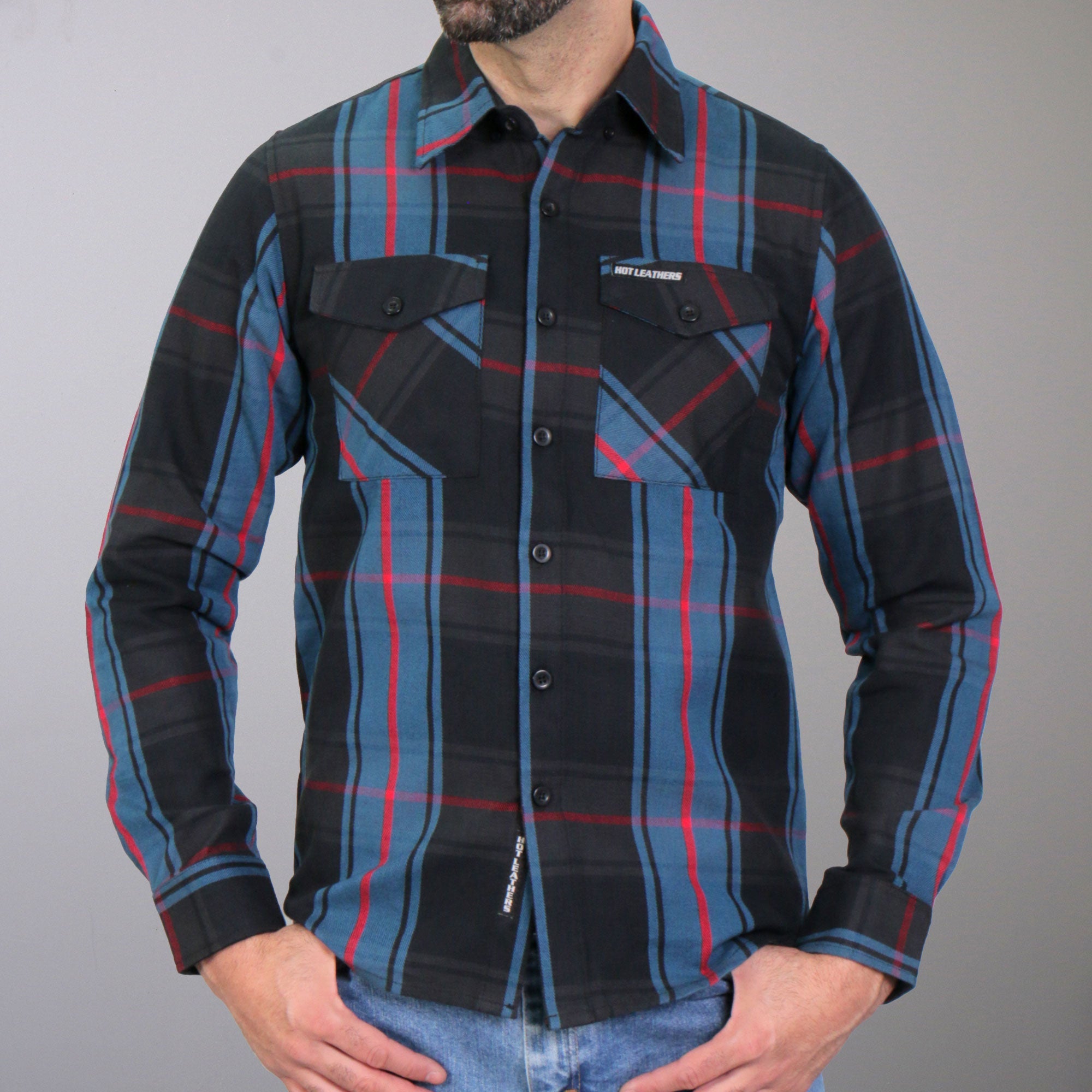 FLM2012 Men's 'Long Sleeve The King' Flannel Long Sleeve Shirt