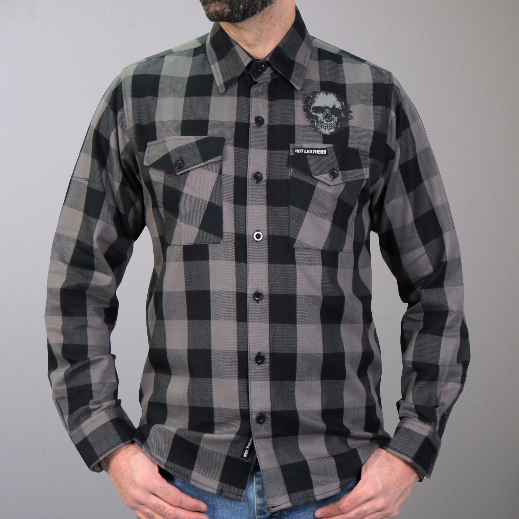 FLM2101 Men's 'Grave Rub' Flannel Long Sleeve Shirt