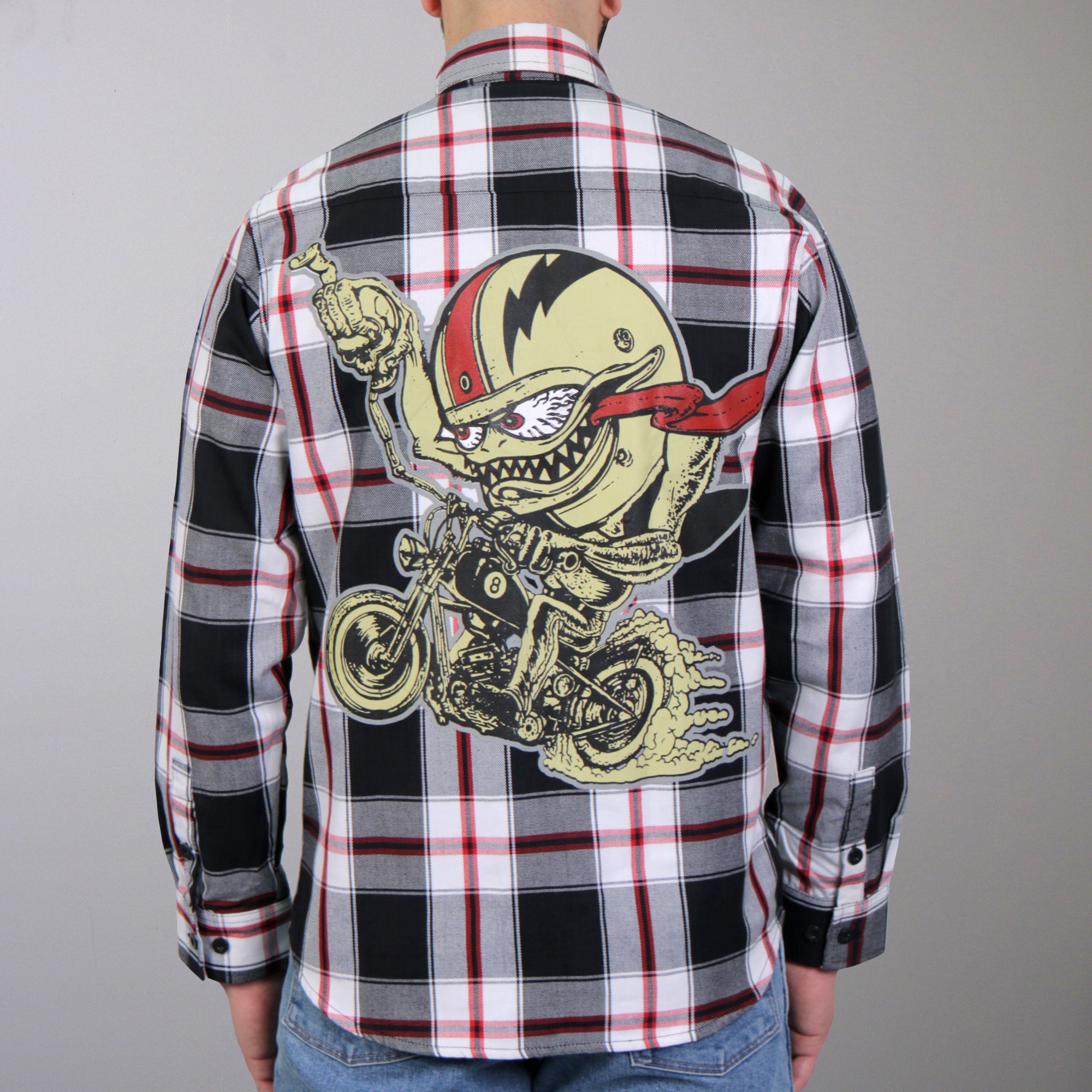 FLM2104 Men's 'Bobber Monster' Flannel Long Sleeve Shirt