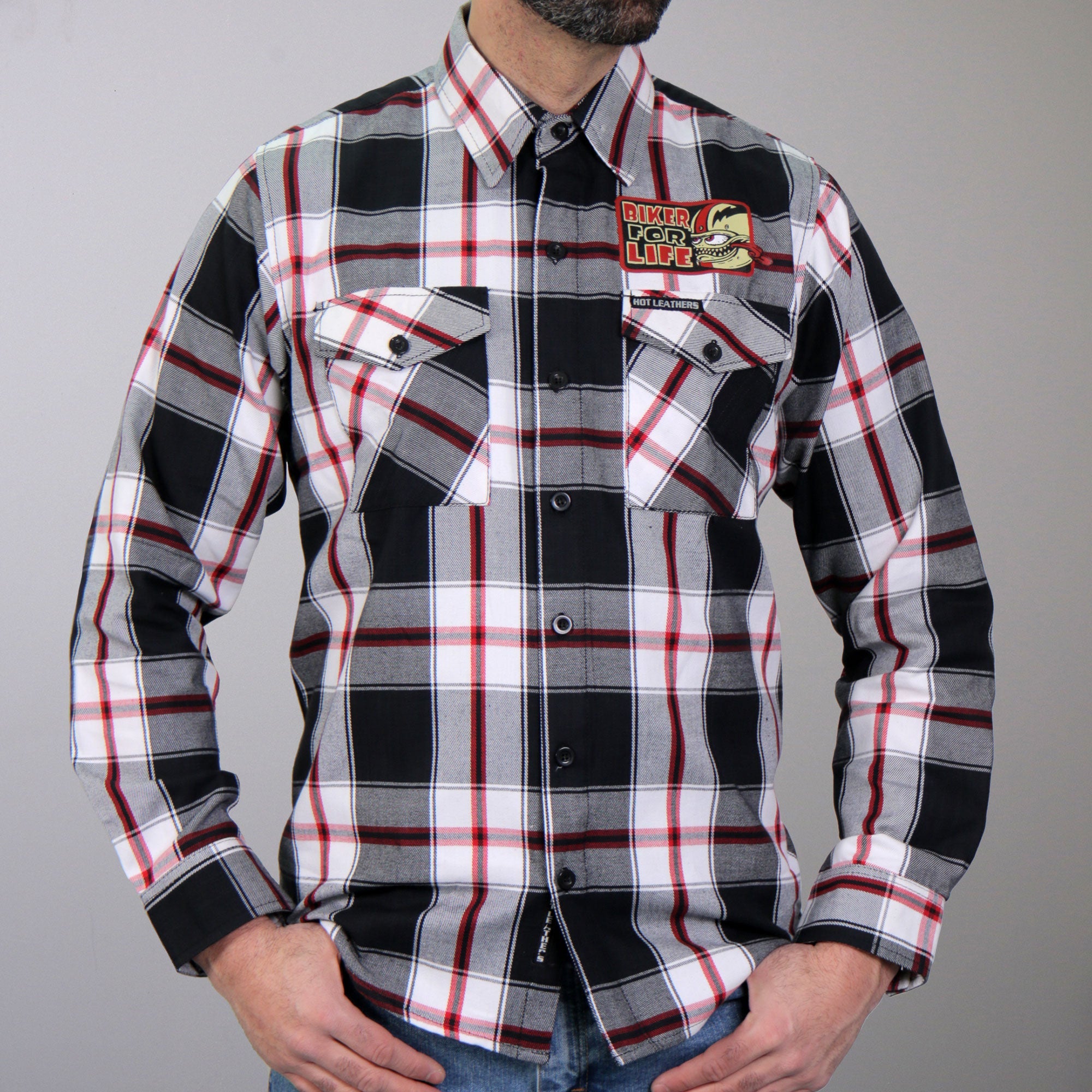 FLM2104 Men's 'Bobber Monster' Flannel Long Sleeve Shirt