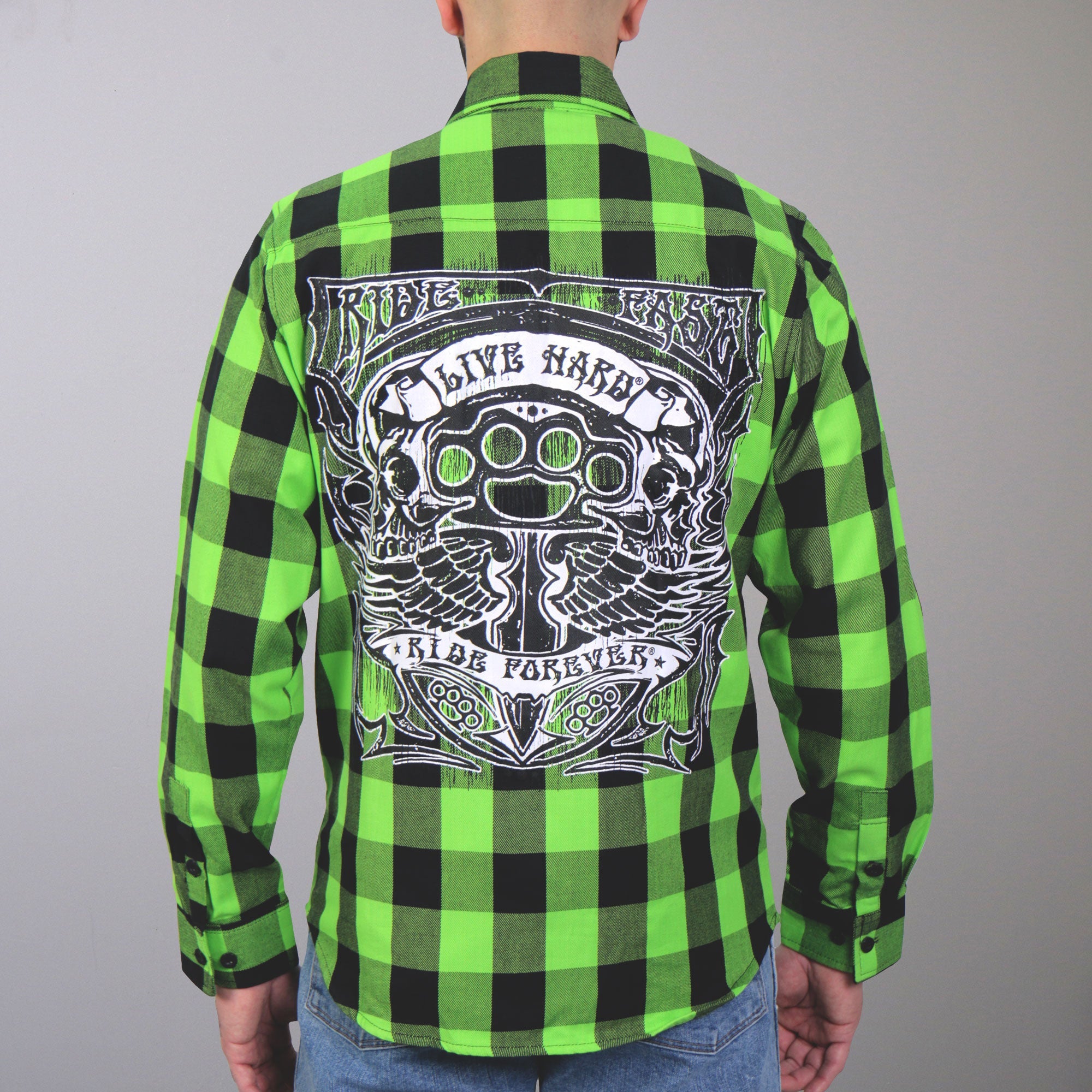 FLM2106 Men's 'Brass Knuckles' Flannel Long Sleeve Shirt