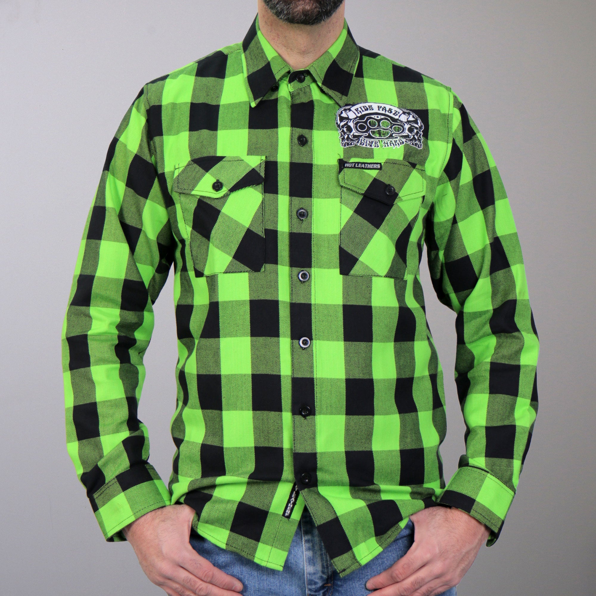 FLM2106 Men's 'Brass Knuckles' Flannel Long Sleeve Shirt