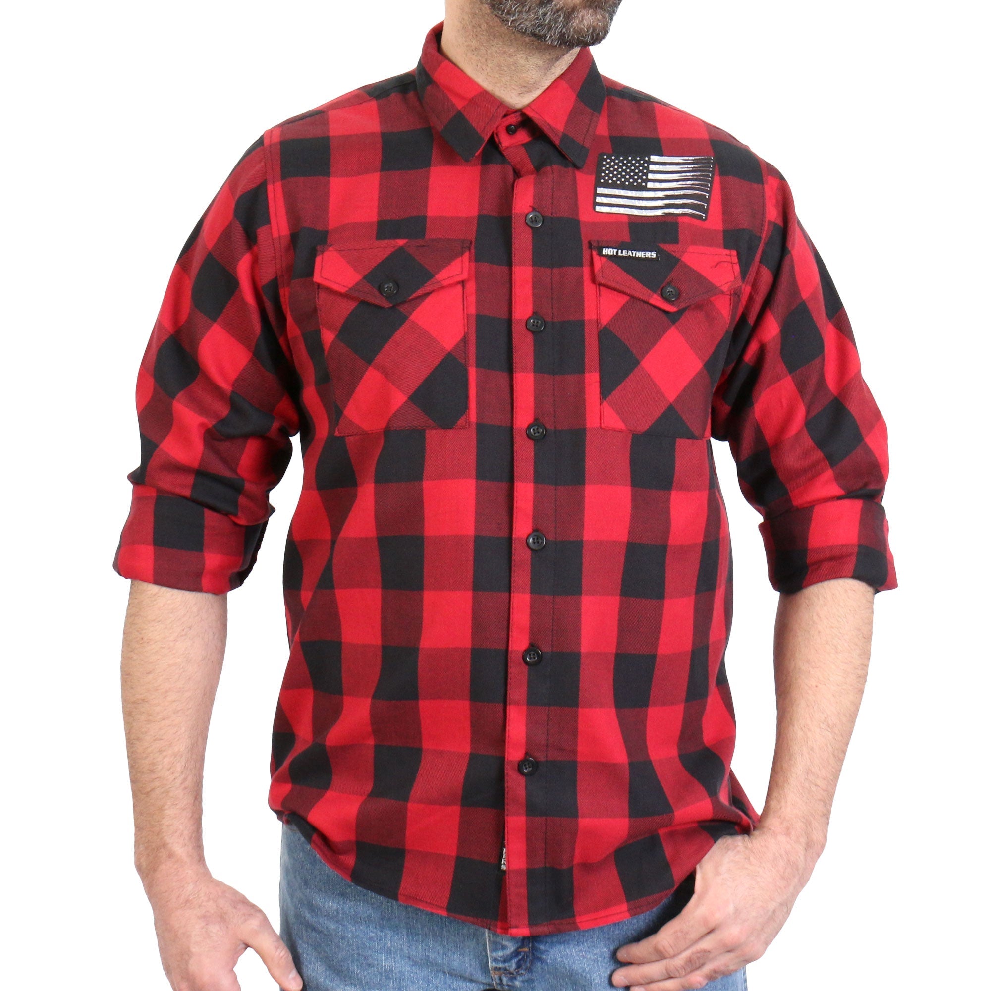 FLM2110 Men's 'Bullets' Flannel Long Sleeve Shirt