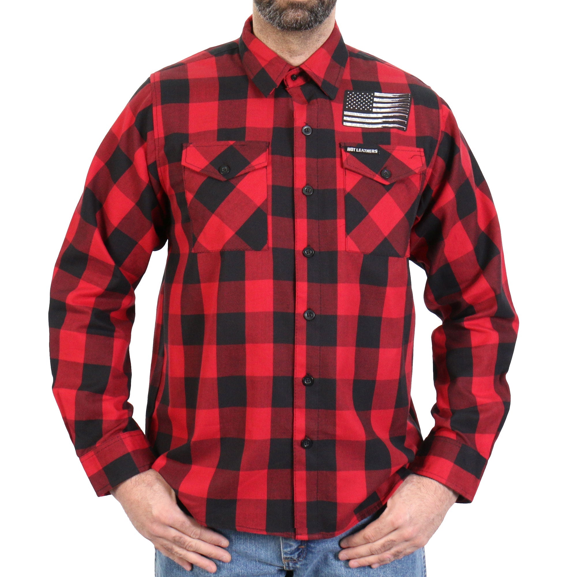 FLM2110 Men's 'Bullets' Flannel Long Sleeve Shirt