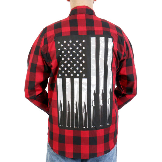 FLM2110 Men's 'Bullets' Flannel Long Sleeve Shirt