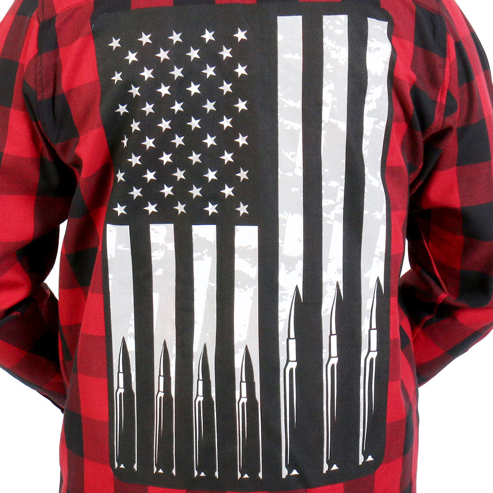 FLM2110 Men's 'Bullets' Flannel Long Sleeve Shirt