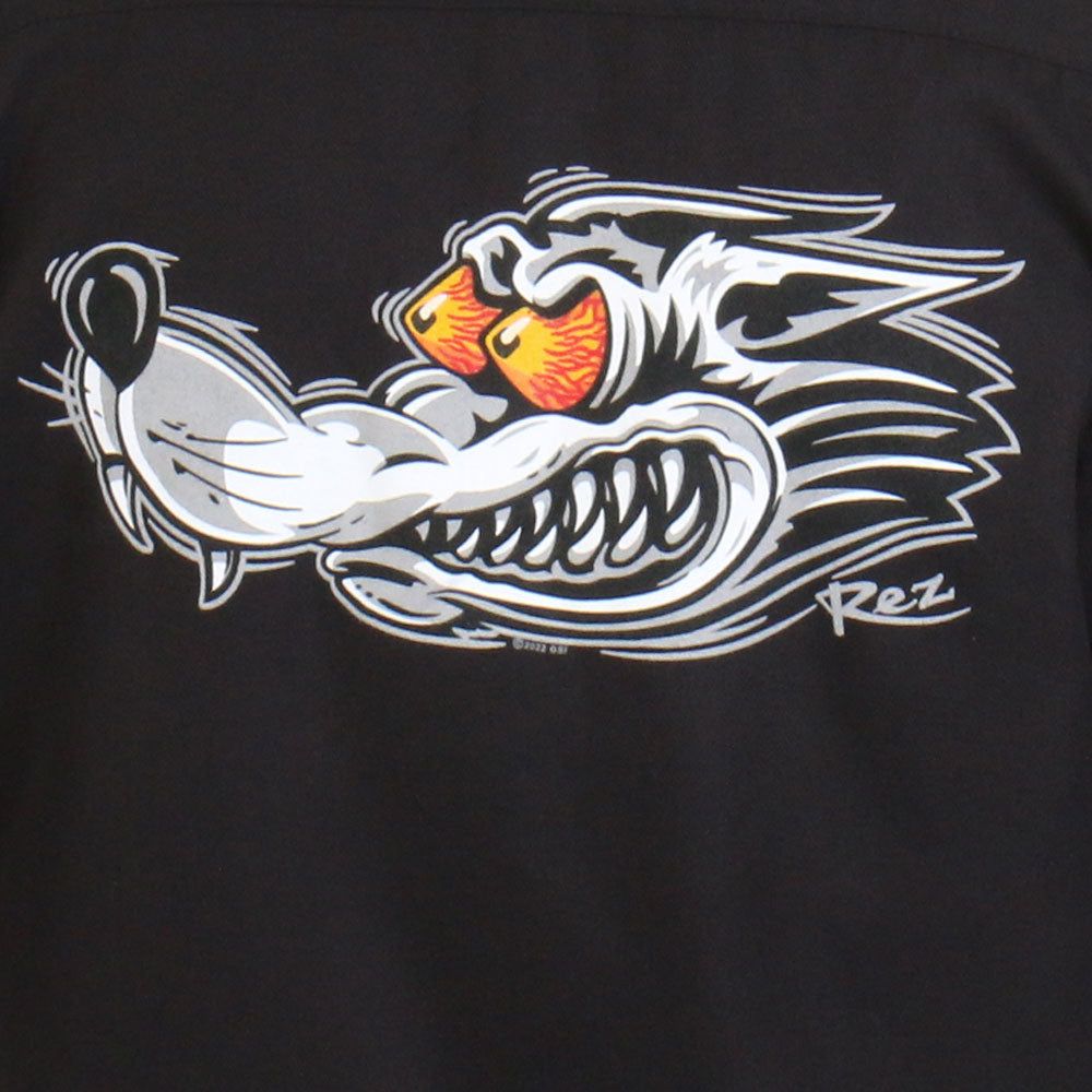 FLM2115 Men's 'Black Race Wolf' Long Sleeve Flannel