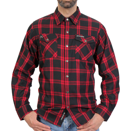 FLM3001 Men's 'Red and Black' Long Sleeve Flannel