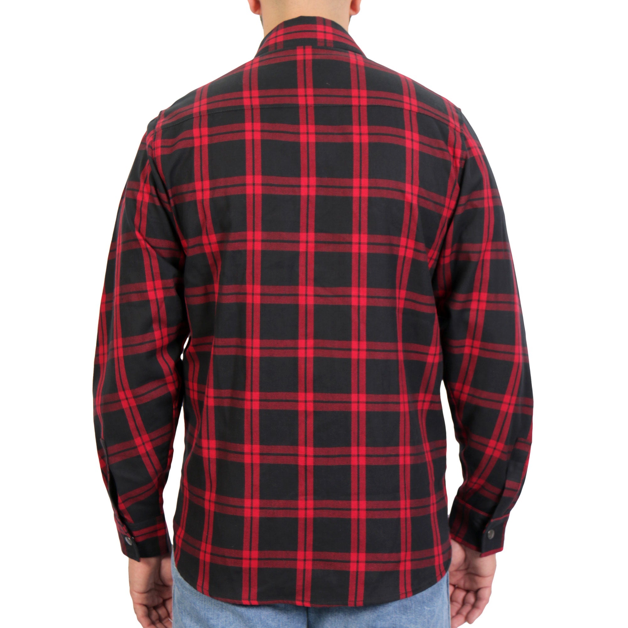 FLM3001 Men's 'Red and Black' Long Sleeve Flannel