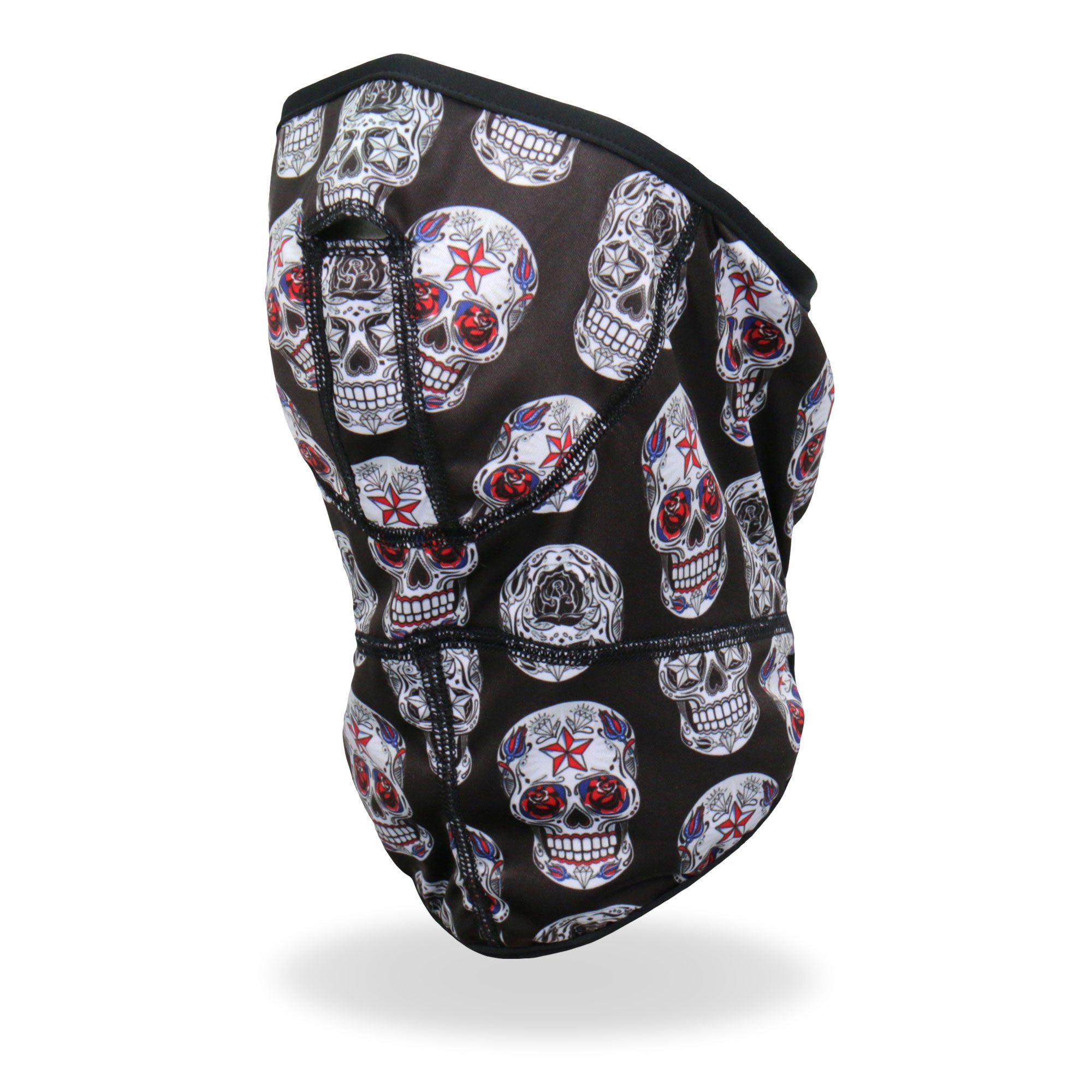 FWC2007 Sugar Skulls Face Wrap Neck Warmer