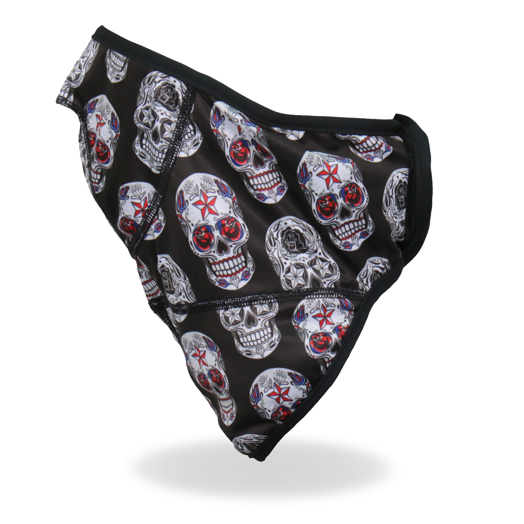 FWC2007 Sugar Skulls Face Wrap Neck Warmer