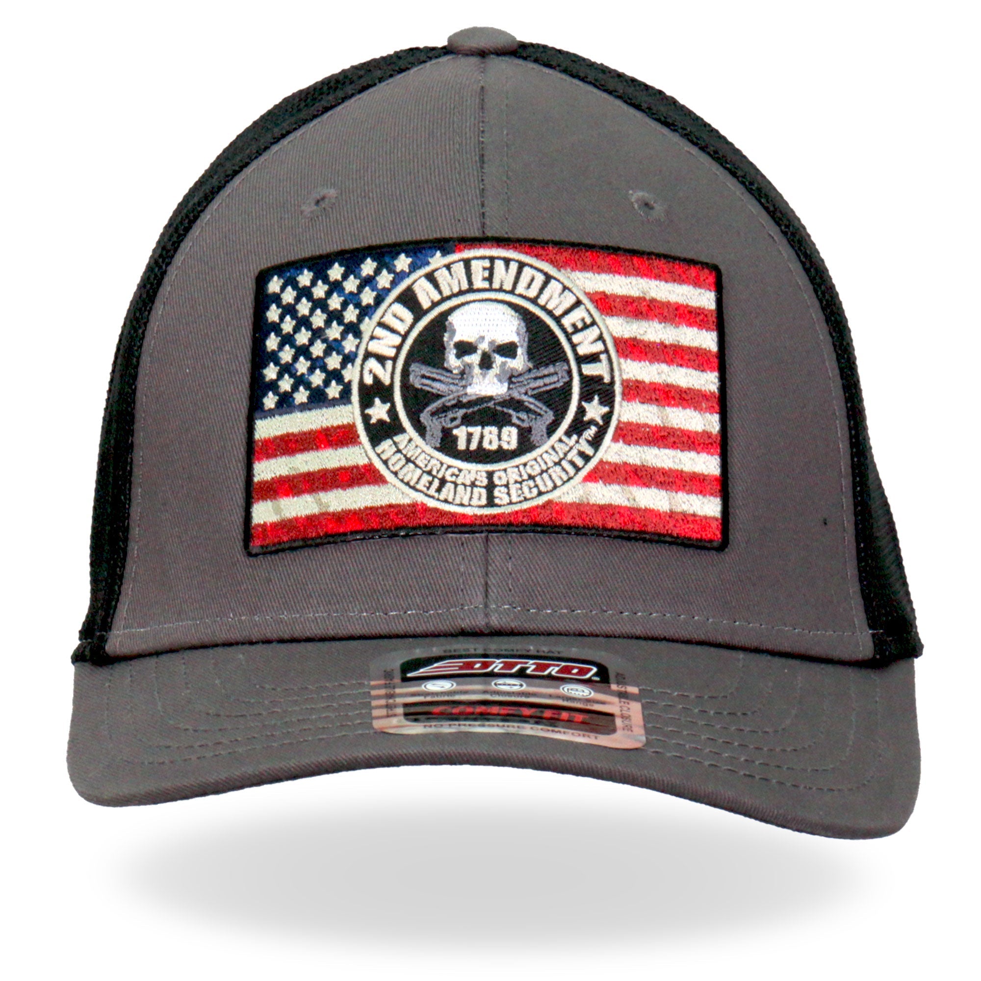GSH1022 2nd Amendment Flag Trucker Hat
