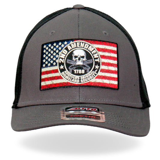 GSH1022 2nd Amendment Flag Trucker Hat
