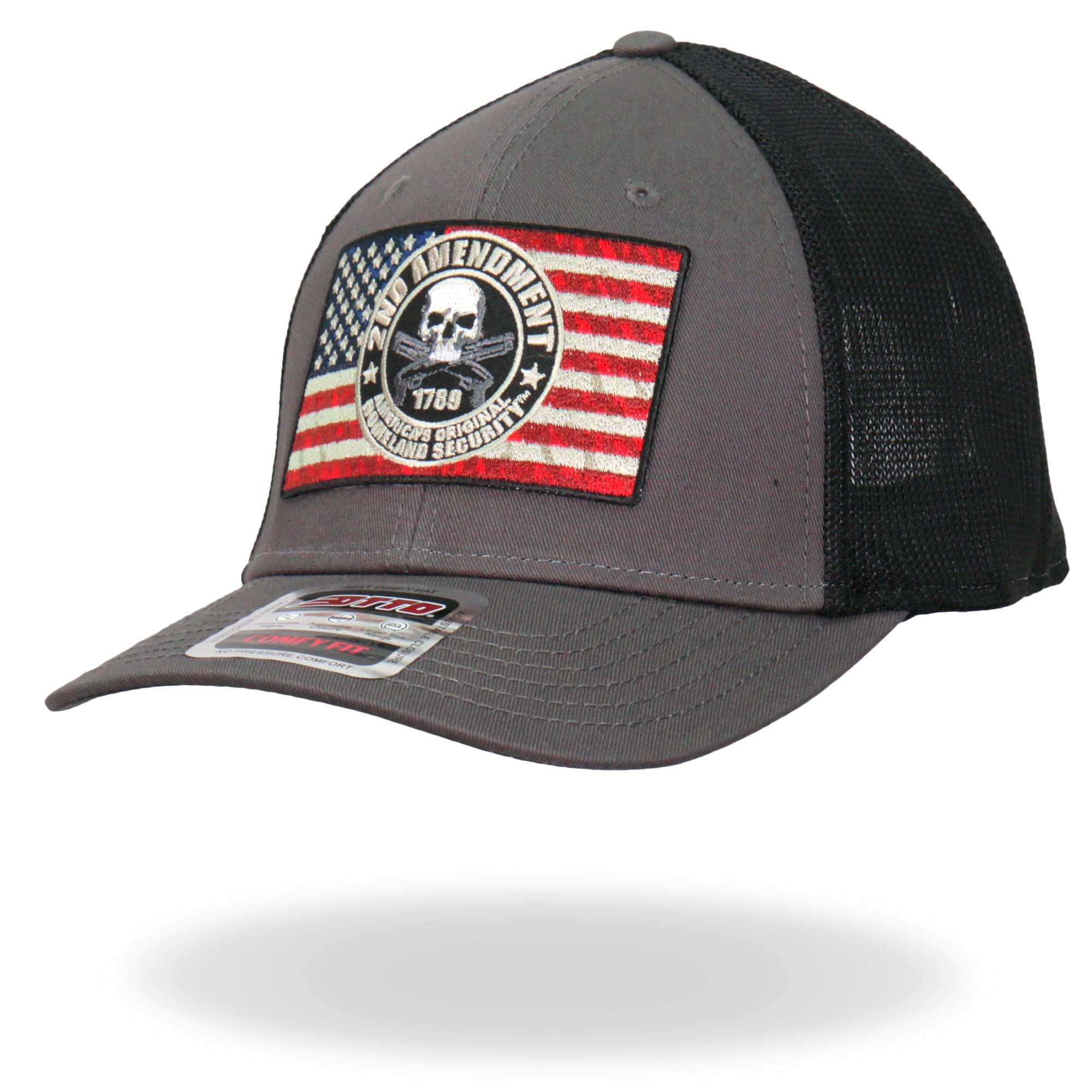 GSH1022 2nd Amendment Flag Trucker Hat