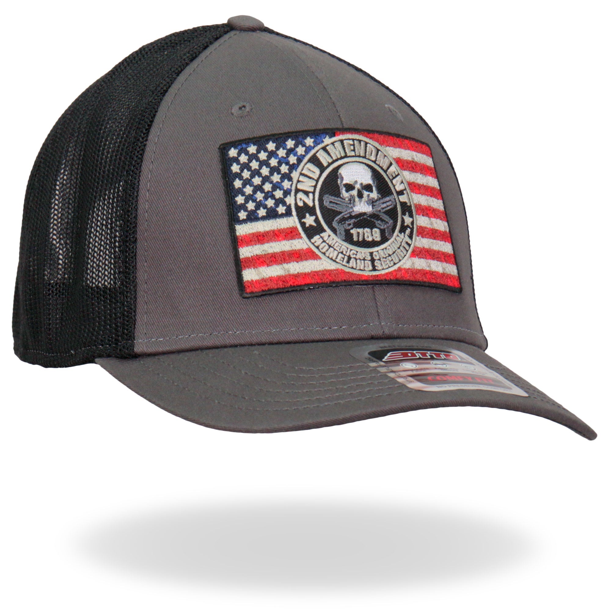GSH1022 2nd Amendment Flag Trucker Hat