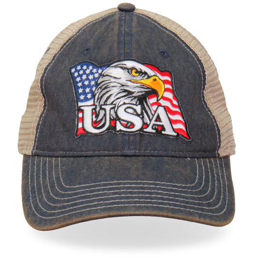 GSH1023 Eagle Head Flag Trucker Hat
